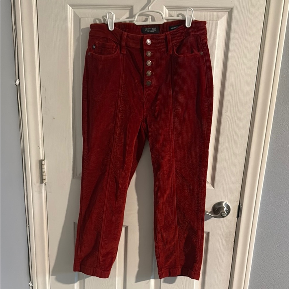Judy Blue Red Corduroy Pants